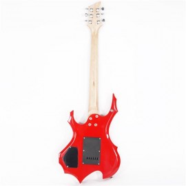 Glarry Flame Electric Guitar HSH Pickup Shaped Electric Guitar  Pack   Strap   Picks   Shake   Cable   Wrench Tool Red