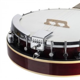 [US-W]Top Grade Exquisite Professional Wood Metal 5-string Banjo White & Wood Color