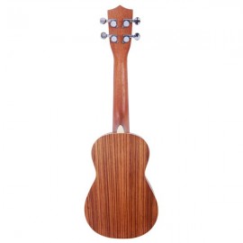 Glarry UK301 21" Soprano Rosewood Fingerboard Matte Zebra Wood Ukulele