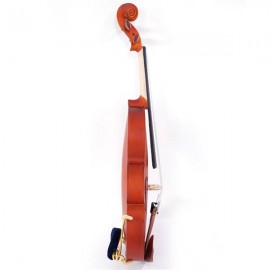 Glarry 3/4 Acoustic Matt Violin Case Bow Rosin Strings Shoulder Rest Tuner Natural