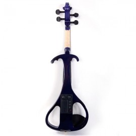 LJ1 4/4" Basswood Electric Violin   Case   Rosin   Head Set   Bow   Connecting Line Purple