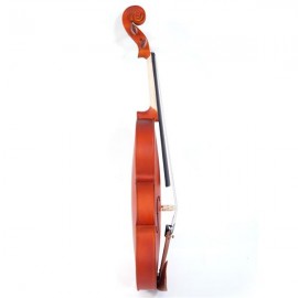 Glarry 1/2 Acoustic Matt Violin Case Bow Rosin Strings Shoulder Rest Tuner Natural