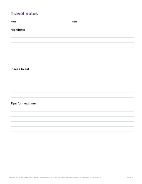 Preview of the first page of Notes and memories (PDF)